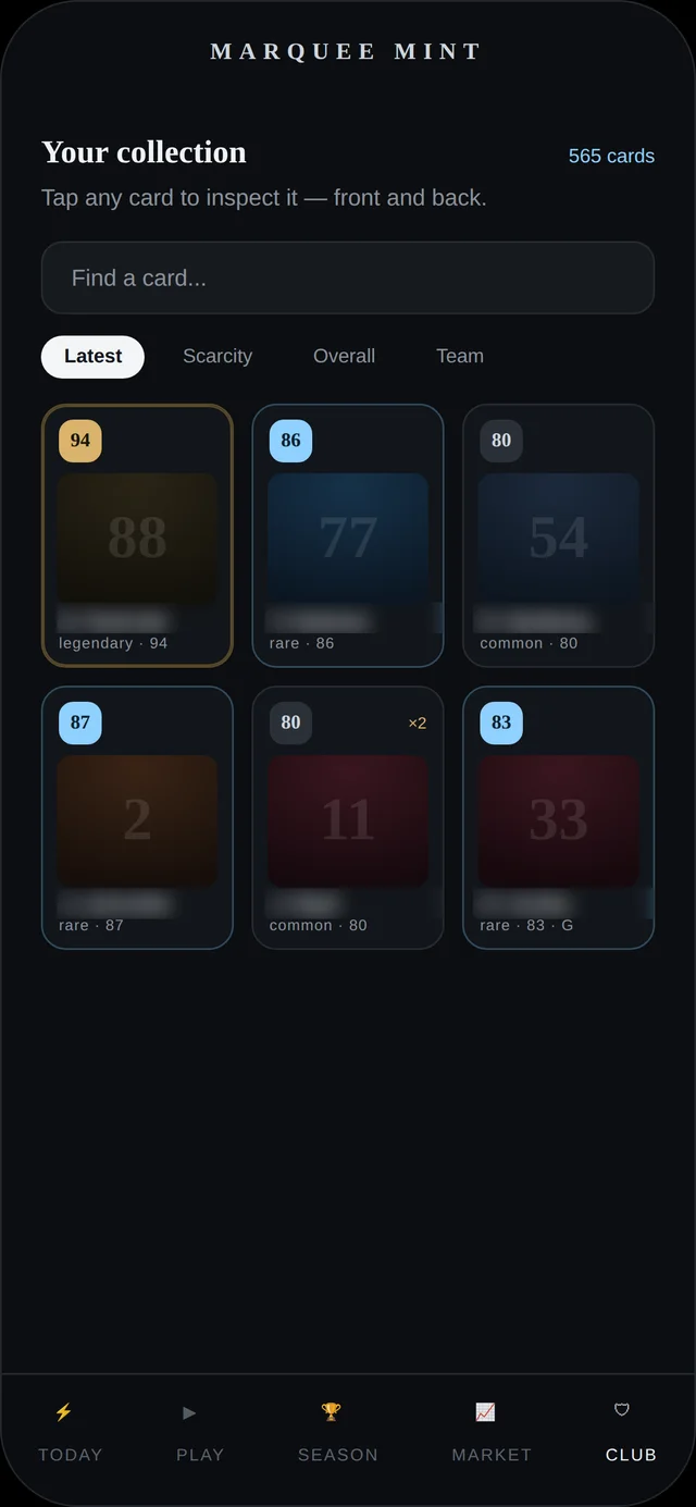The vault: your card collection